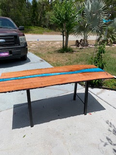 Red Cedar with Blue River and Matching benches