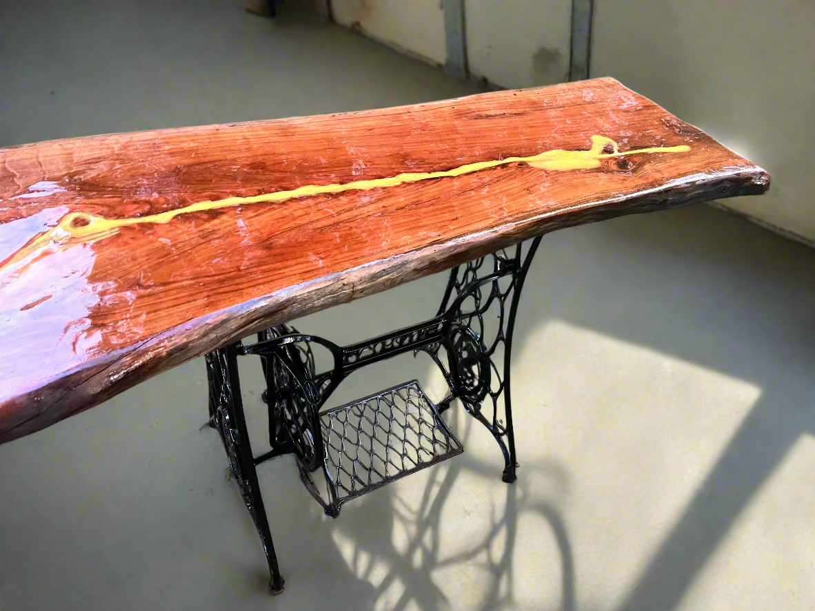 Cherry wood gold river table