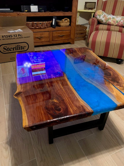 Live Edge Red Cedar Blue River Coffee Table