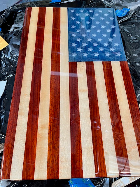 Epoxy coated American Flags