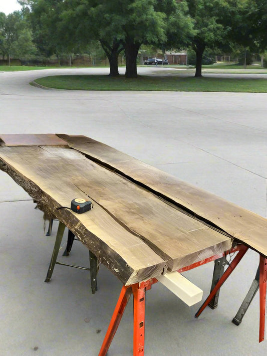 Black Walnut Live Edge Dinning Table.