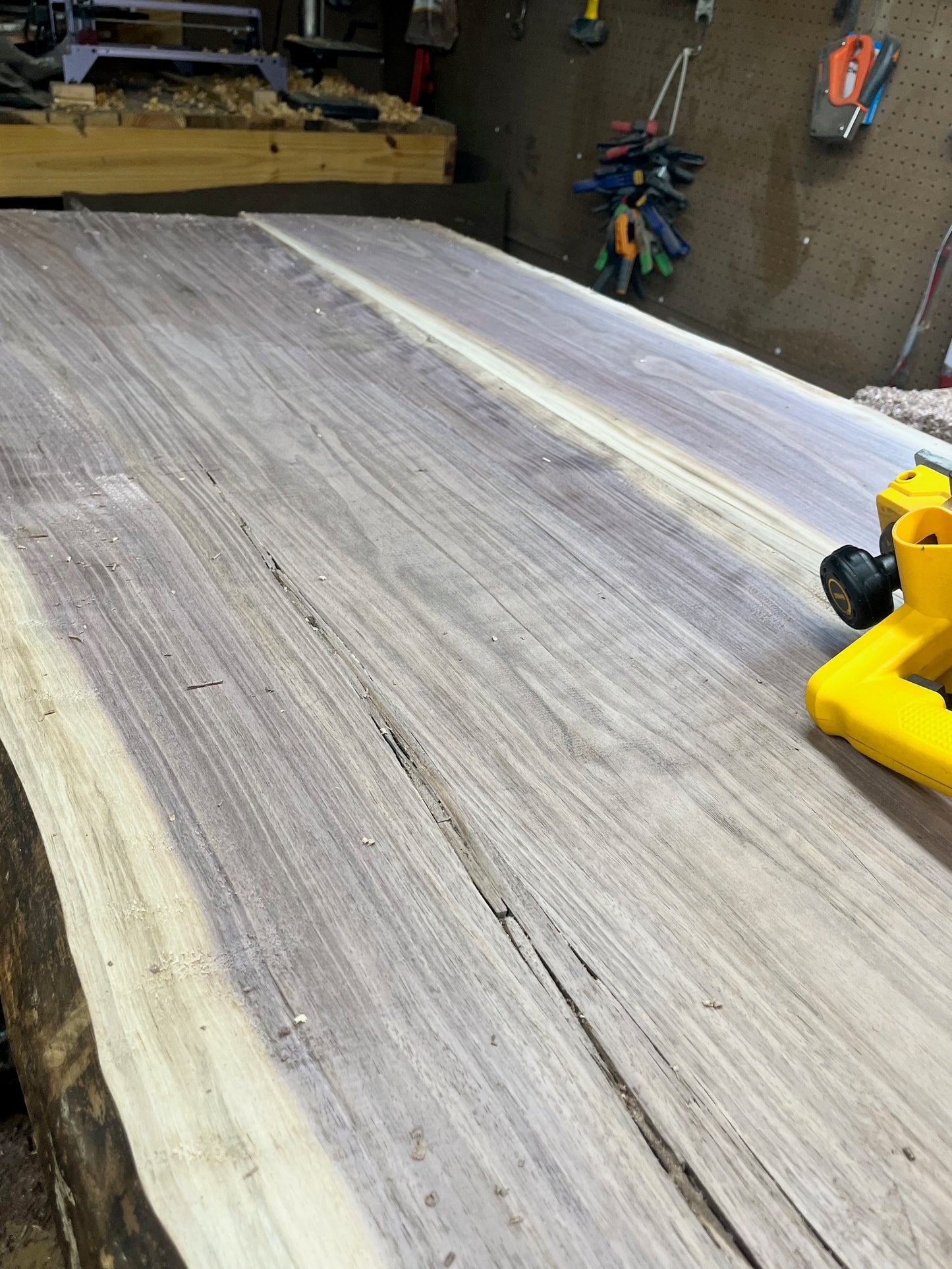 Black Walnut Live Edge Dinning Table.