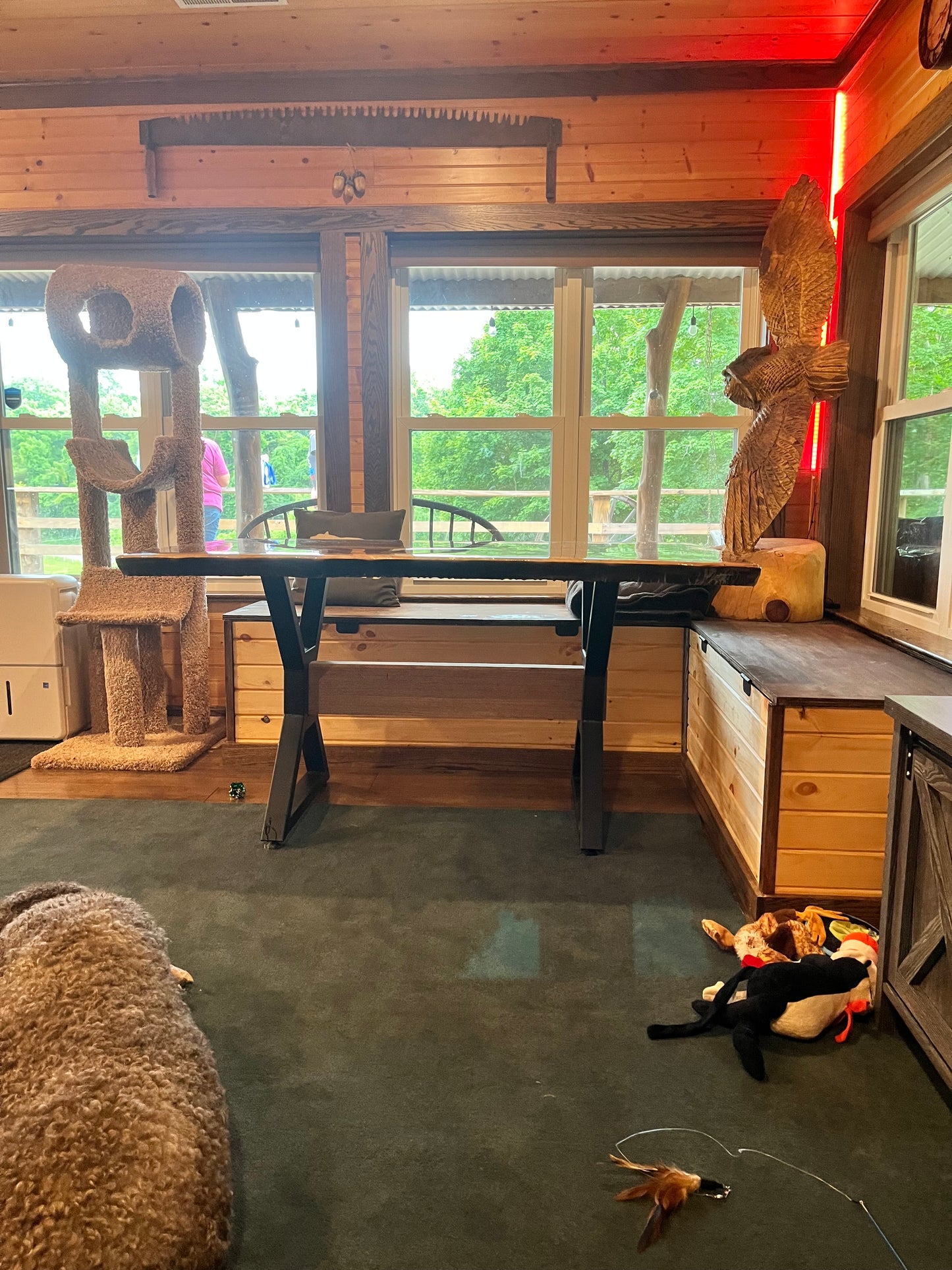 Black Walnut Live Edge Dinning Table.