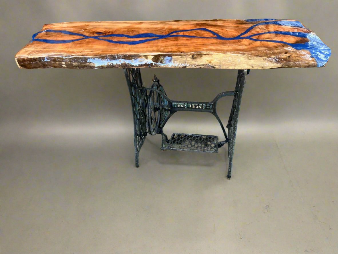 Blue River Waterfall Hall Table