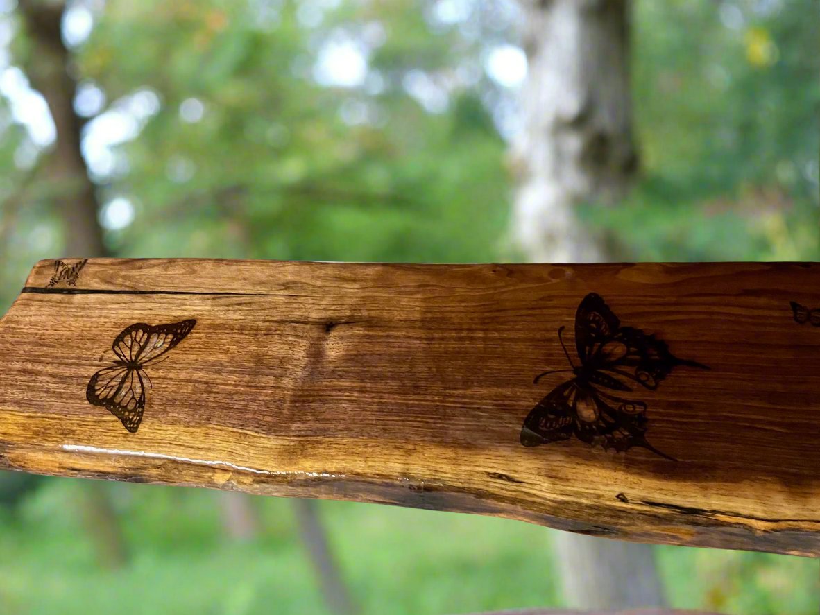 Black Walnut Butterfly Bench