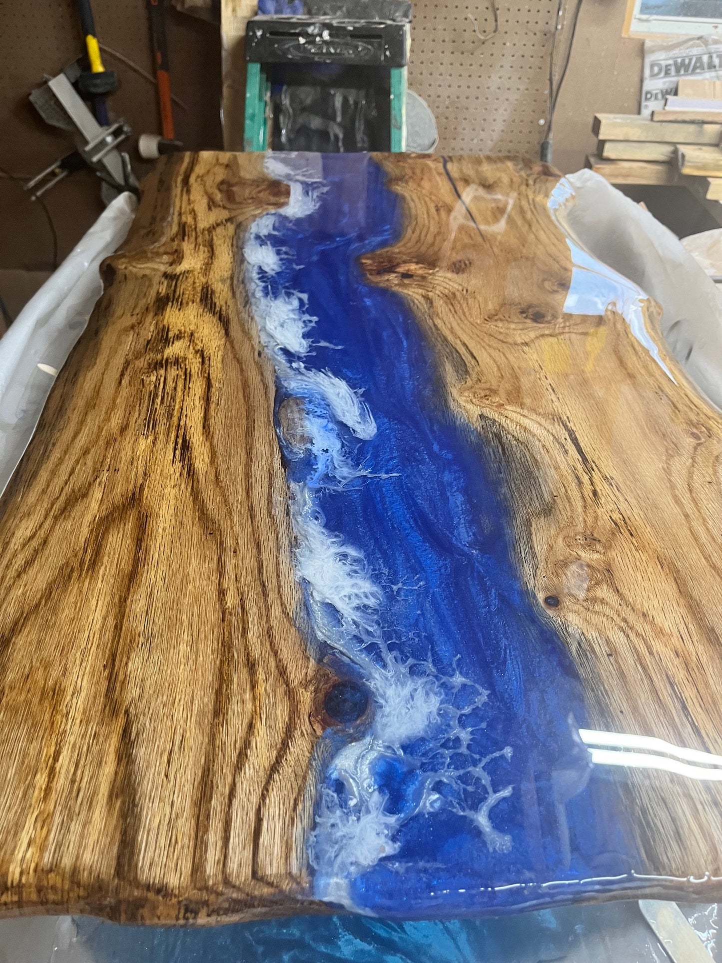 Blue river wave Coffee Table