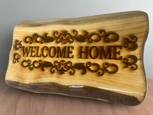 Fancy Welcome Home Plaque