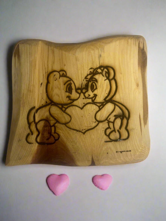 Two Baby Bears holding Heart