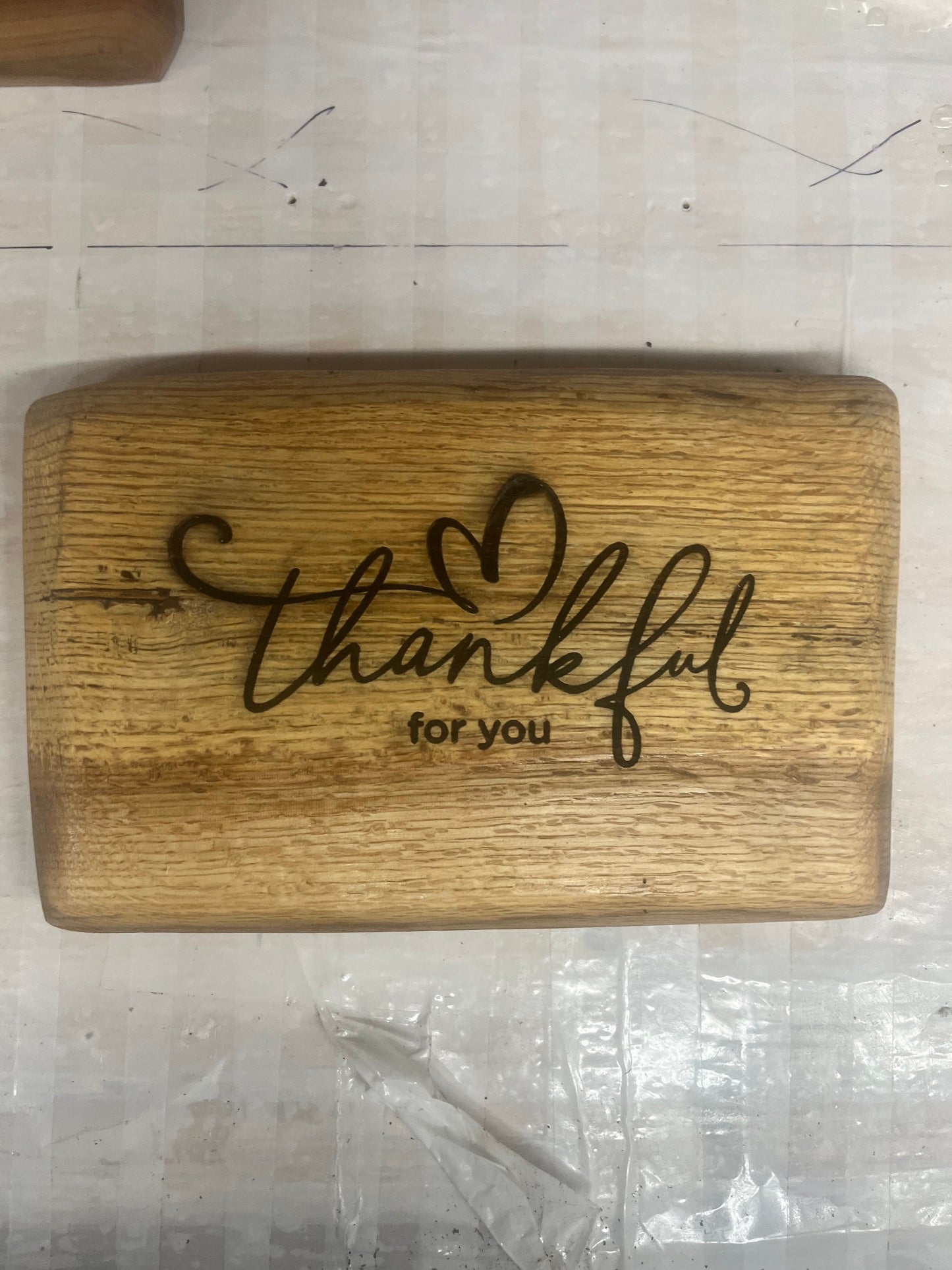 Thankful for You Plaque with heart